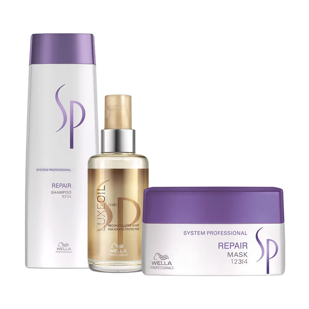 SP Repair Shampoo, Mask & Hair Oil Combo