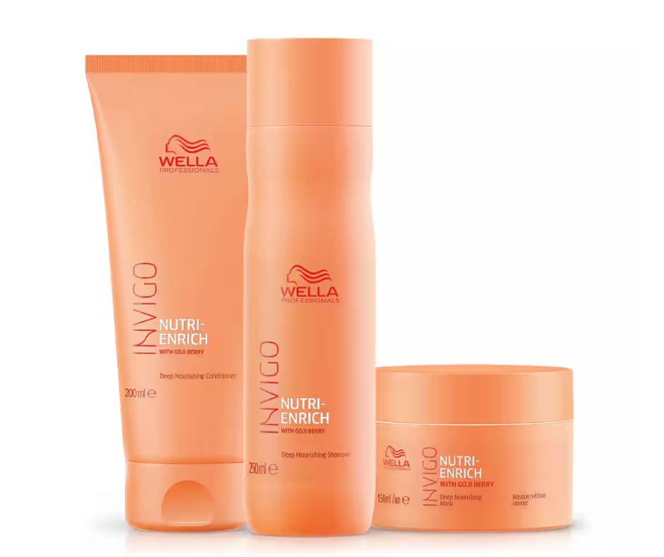 Wella Professionals INVIGO Nutri Enrich Deep Nourishing Mask, Shampoo & Conditioner Combo