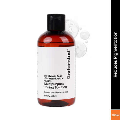 Underrated 8% Glycolic Acid 1% Salicylic Acid Toner 200ML