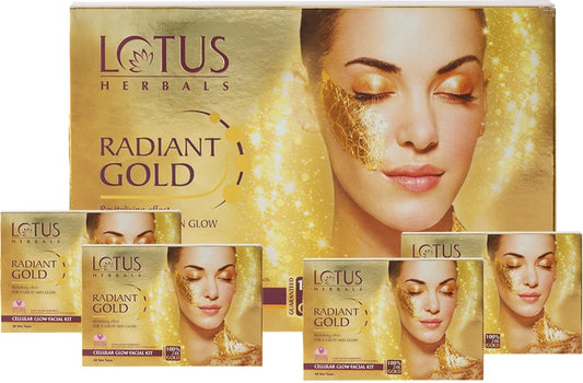 LOTUS Herbal Radiant GOLD Facial Kit(4 kits)