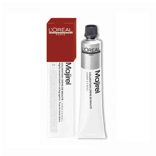 Loreal Majirel Color No 5.6 hair color tube with packaging on white background