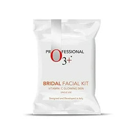 O3+ Prof Bridal Facial Kit Vit C Glowing Skin -Single  Use -10 Steps