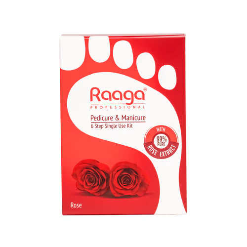 Raaga Prof Pedi & Manicure  6 Steps Single Use Rose