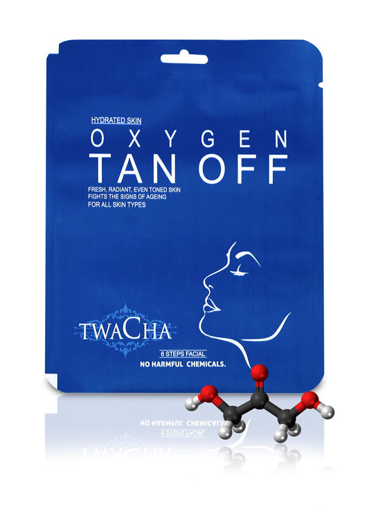 Twacha Oxygen Tan Off 6 Steps Facial Kit-Single use