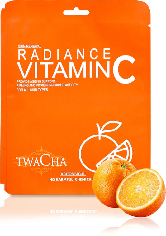 Twacha Radiant Vitamin C 6 Steps Facial Kit-Single use