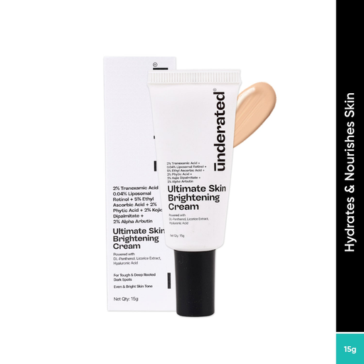 Underrated 2% Tranexamic Acid + 0.04% Liposomal Retinol + 5% Ethyl Ascorbic Acid + 2% Phytic Acid + 2% Kojic Dipalmitate + 2% Alpha Arbutin Ultimate Skin Brightening Cream