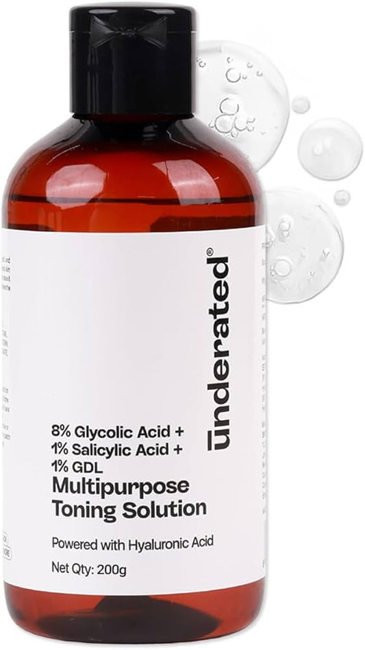 Underrated 8% Glycolic Acid 1% Salicylic Acid Toner 200ML