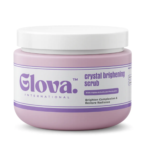 100% Crystal Brightening Scrub | Crystal Brightening Exfoliating Face & Body Scrub with Atplia Dicaibutin and Berlindola
